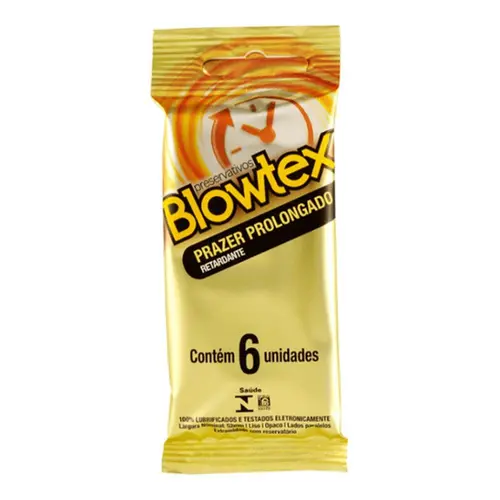 Preservativo Blowtex Prazer Prolongado Retardante 6 Unidades