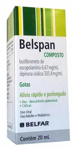 Belspan Composto Butilbrometo de Escopolamina + Dipirona Gotas 20ml
