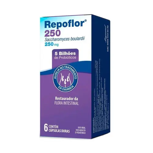 Probiótico Repoflor 250mg 6 Cápsulas