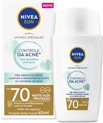 Protetor Solar Nivea Sun Facial Fps 70 Controle Acne 40ml