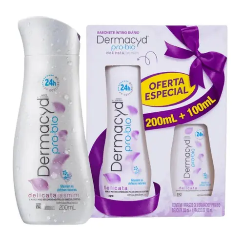 Sabonete Íntimo Líquido Dermacyd Femina Delicata Jasmim 200ml + 100ml