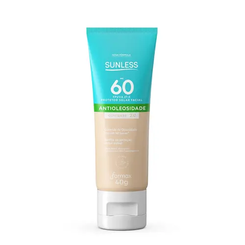 Protetor Solar Facial Sunless FPS 60 Com Base Cor 3.0 Clara 40g