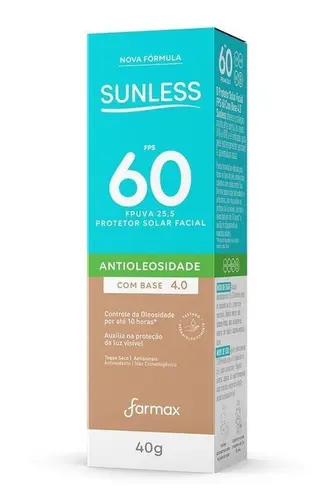 Protetor Solar Facial Sunless FPS60 Com Base Cor 4.0 Média