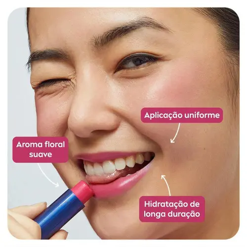 Protetor Labial Nivea Hidra Color 2 em 1 Rosa Pink 4,8g