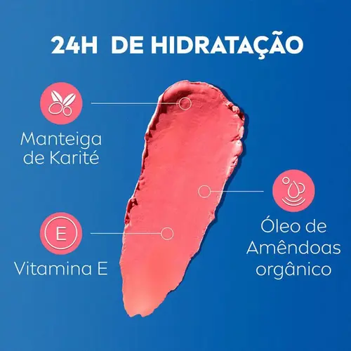 Protetor Labial Nivea Hidra Color Rosé 4,8g