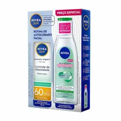Protetor Solar Nivea Facial FPS 60 50ml + Água Micelar 200ml