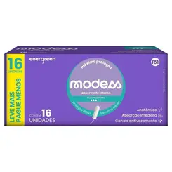 Absorvente Modess Interno Moderado Médio 16 Unidades