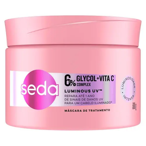 Máscara Capilar De Tratamento Seda Luminous Glycol + Vitamina C 300g