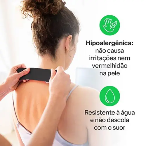 Fita Kinesio Multilaser Saúde Muscle Fix Rolo 5cm x 5M Preto