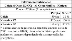 Suplemento Alimentar Calcigel Ossos Citrato de Malato + Vitamina D3 + Vitamina K2 Katiguá  30 Comprimidos