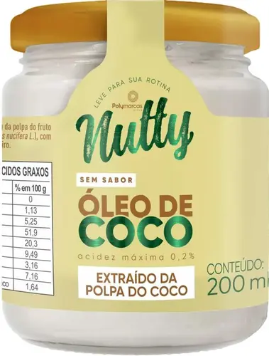 Óleo De Coco Nutty Sem Sabor 200ml