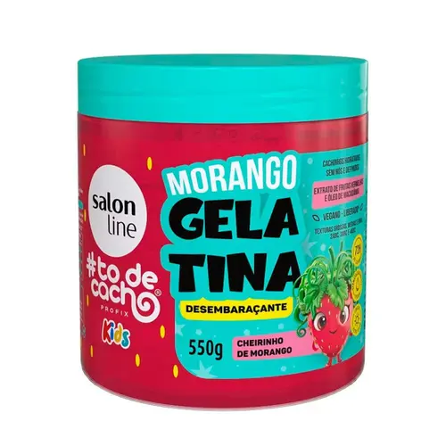 Gelatina Salon Line To De Cacho Kids Morango 550g