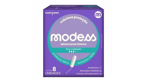 Absorvente Interno Modess Médio 8 Unidades