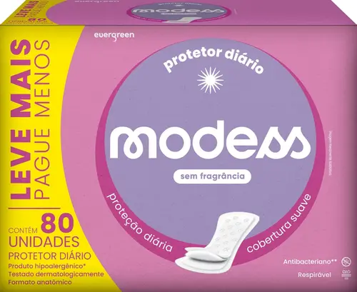 Absorvente Protetor Diário Modess 80 unidades