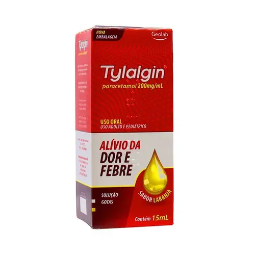 Tylalgin Paracetamol 200mg/ml Gotas Com 15ml