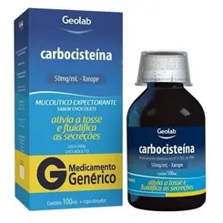 Carbocisteína Xarope Pediátrico 100ml Geolab Genérico