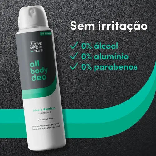 Desodorante Aerosol Dove Men+Care Body Deo Aloe & Bamboo 150ml
