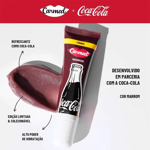 Carmed Hidratante Labial Coca Cola Marrom 10g