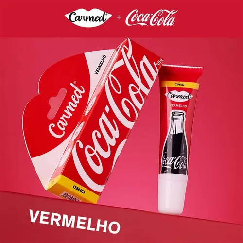Carmed Hidratante Labial Coca Cola Vermelho 10g