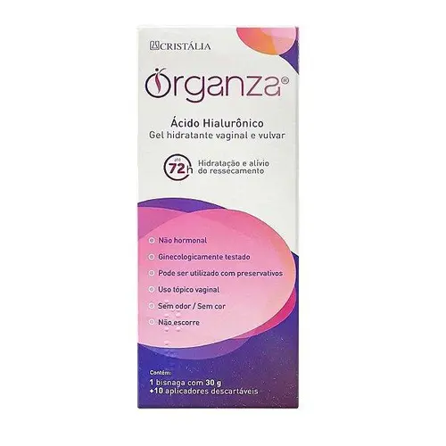 Organza Gel Hidratante Vaginal e Vulvar 30g e 10 Aplicadores