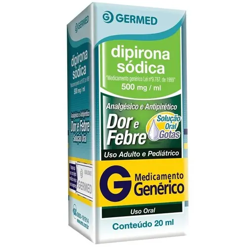 Dipirona Monoidratada 500mg/ml Gotas 20ml Germed Genérico