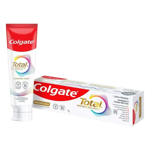 Creme Dental Colgate Total Prevenção Ativa Original Mint 90g