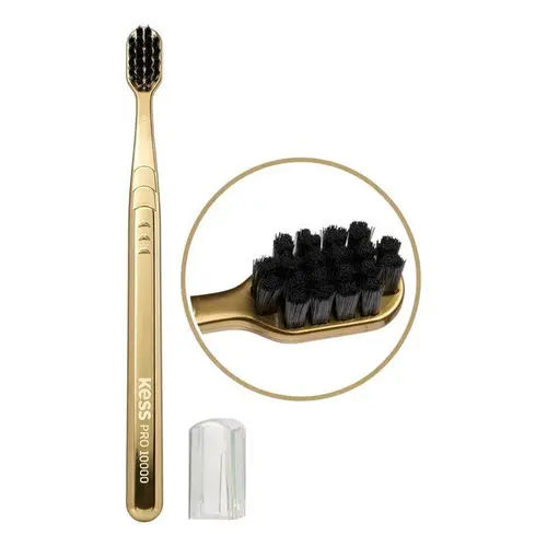 Escova Dental Kess Pro 10k Extra Macia Metallic Gold