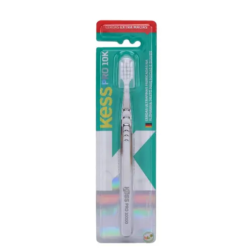 Escova Dental Kess Pro 10K Metallic Silver Extra Macia 1un