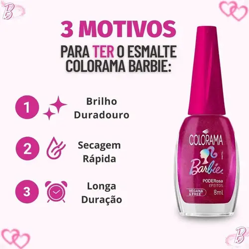 Esmalte Colorama Barbie Poderosa Efeitos 8ml