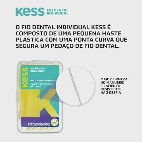 Fio Dental Kess Individual Com 50 Unidades