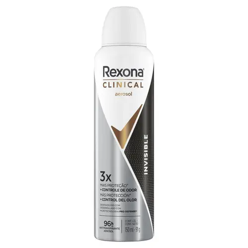 Desodorante Aerosol Rexona Clinical Invisible Feminino 150ml