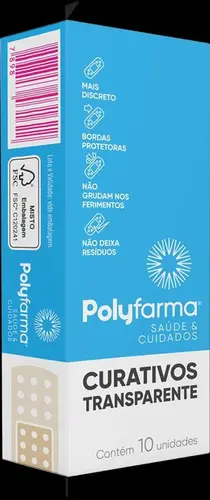 Curativo Polyfarma Transparente 10 Unidades