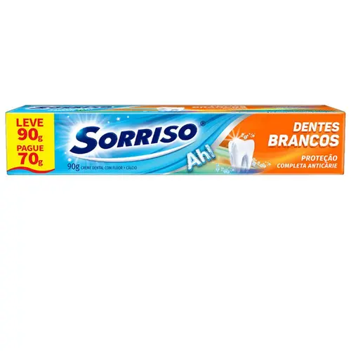 Creme Dental Sorriso Dentes Brancos Leve 90g Pague 70g