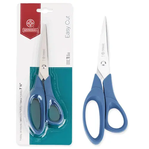 Tesoura Hobby Easy Cut Mundial Azul 164-N7