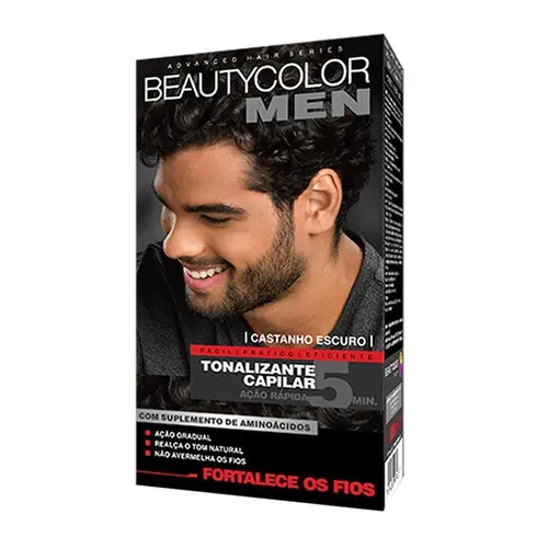 Tintura Beauty Color Men Kit Castanho Escuro