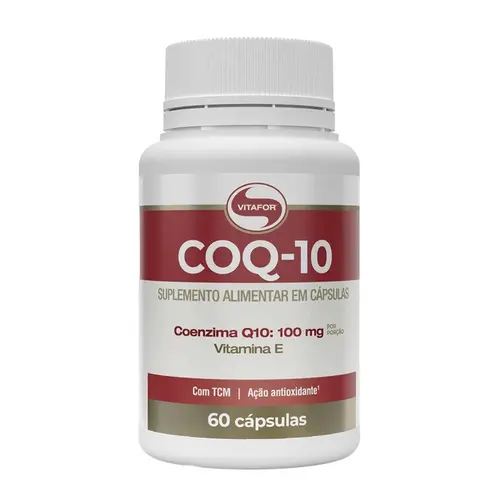 COQ-10 Coenzima Q10 e Vitamina E (100mg) Vitafor 60 Cápsulas