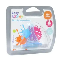 Bico De Mamadeira Redondo Lolly Nenny 0+ meses Azul