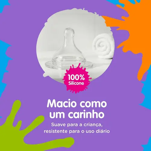 Bico De Mamadeira Big Redondo Lolly Nenny 0+ Meses
