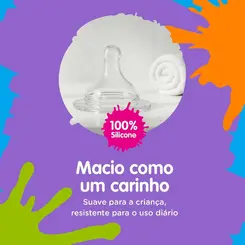 Bico De Mamadeira Big Redondo Lolly Nenny 0+ Meses