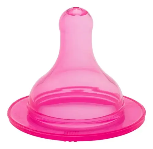 Bico De Mamadeira Big Redondo Lolly Nenny Rosa 0+ Meses