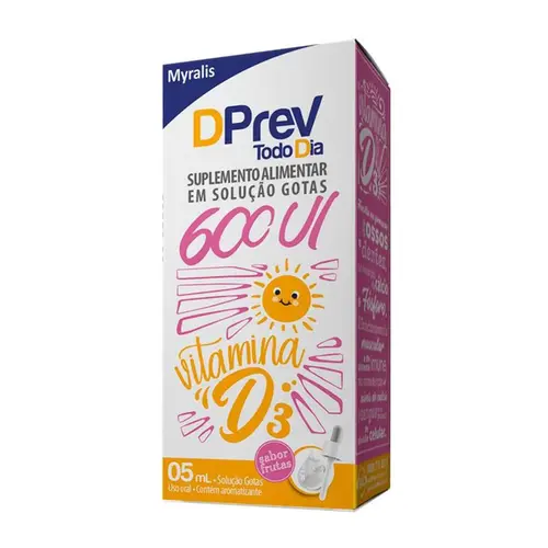 DPrev Todo Dia  Vitamina D Colecalciferol 600UI Gotas 5ml