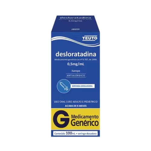 Desloratadina 0,5 mg/ml Xarope 100ml Teuto