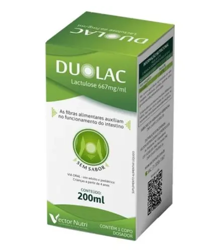 Duolac Lactulose 667 mg/ml Xarope Sem Sabor 200ml