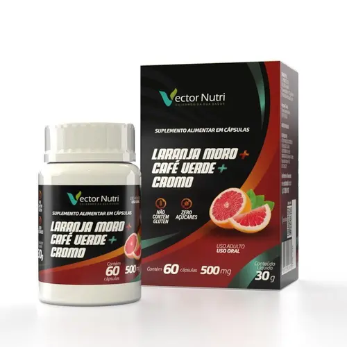 Laranja Moro + Cafe Verde + Cromo 60 Capsulas Vector Nutri