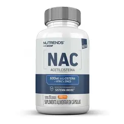 NAC Acetilcisteína (600mg L-Cisteína + Vita C + Zinco) - 60 Cápsulas