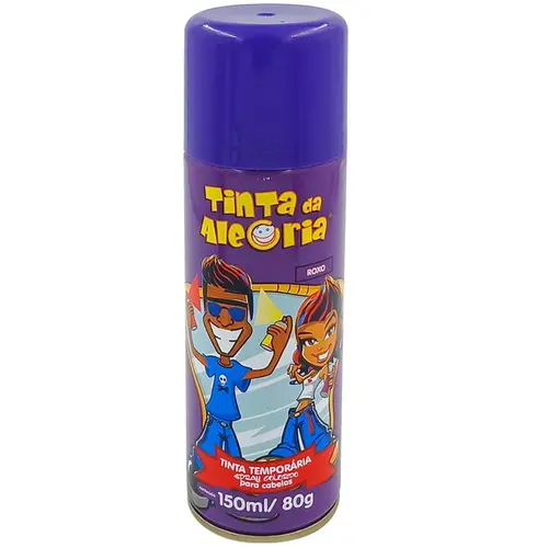 Tinta Temporária Spray Para Cabelo Roxo 150ml
