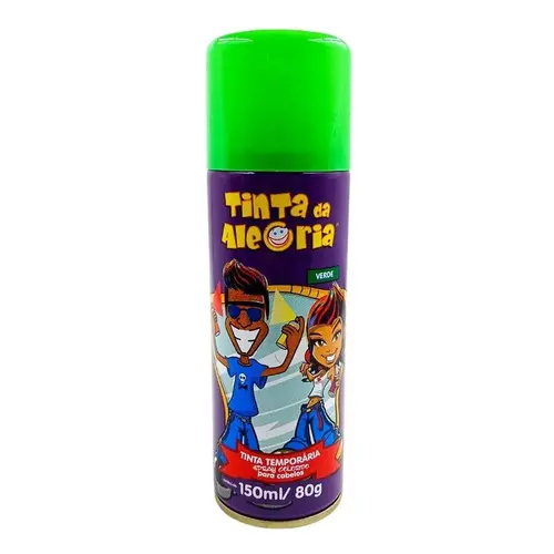 Tinta Temporária Spray Para Cabelo Verde 150ml