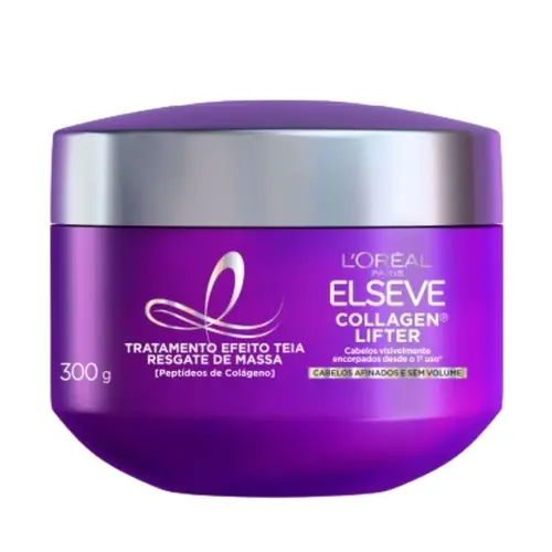 Máscara De Tratamento Capilar Elseve Collagen Lifter Efeito Teia Resgate De Massa
