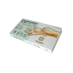 Luvas Tpe Sem Pó Transparente Média 100 Unidades Descarpack