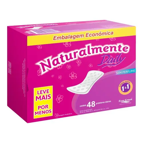 Protetor Diário Naturalmente Daily Leve Mais Pague Menos 48 Unidades